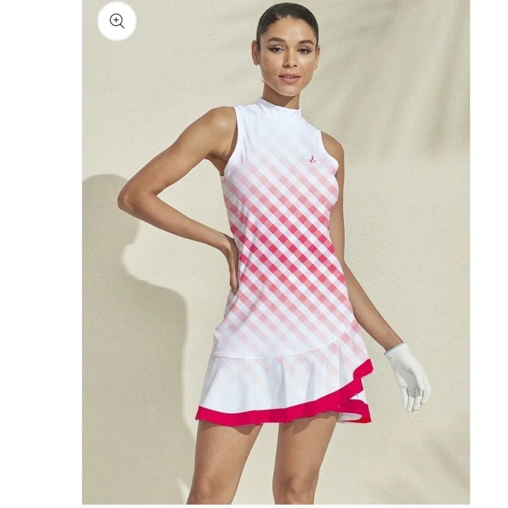 ACEGOLFS Golf Tennis Pickleball Hyper-Ruffle Dress Sleeveless NWT UPF50 MSRP $90